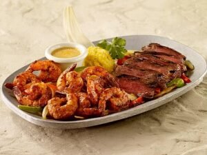 Shrimp and Steak Fajitas